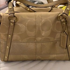 Coach Gold bowler bag